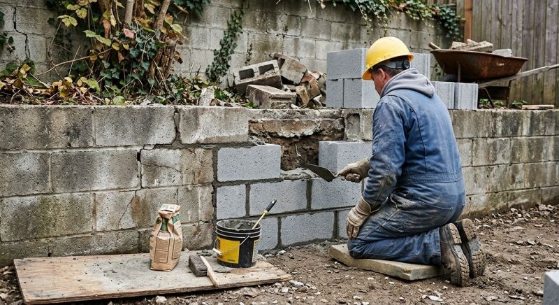 Cinder Block Wall Repair in Thonotosassa, FL