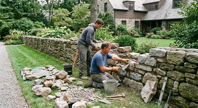 Stone Wall Repair in Dover, FL